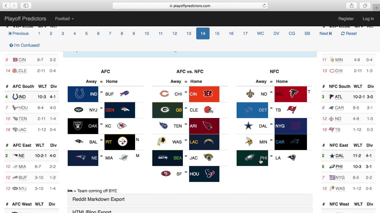 Nfl Playoff Picture 2018 Chart