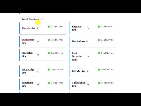 Using the new PTV website - Viewing Disruptions