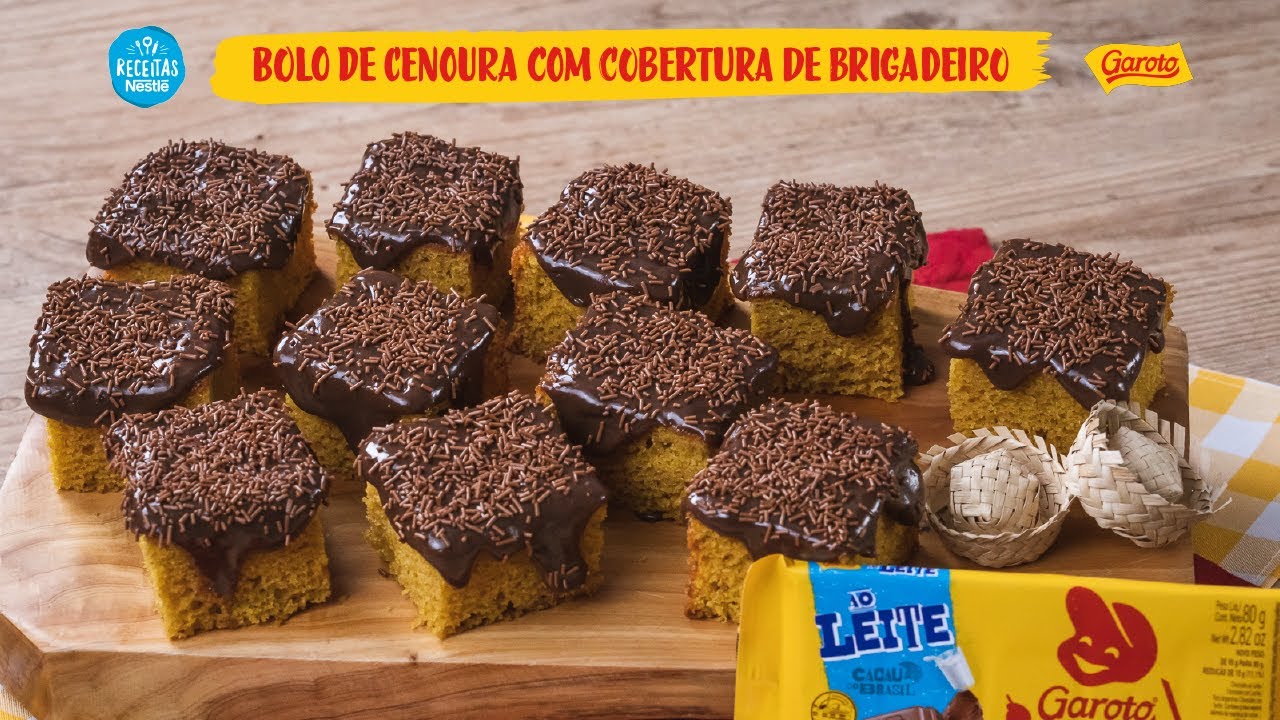 Bolo de Cenoura com Cobertura de Brigadeiro