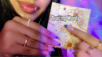 ASMR~ Tingly Tracing w/ Mouth Sounds 😴 (Guess the Word Game) Beeswax Tapping