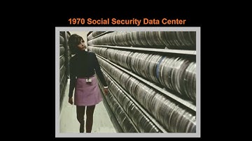 Computer Data Center Social Security Office, IBM System/360 Mainframe (1968-1970) short
