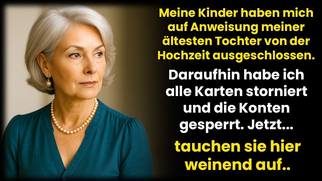 Meine Kinder schlossen mich von der Familienhochzeit aus – dann nannten sie mich egoistisch