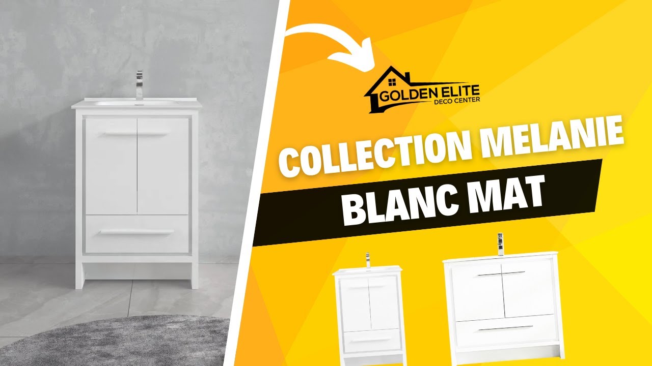 Plongez dans l'élégance avec notre vanité de la collection Melanie en blanc mat