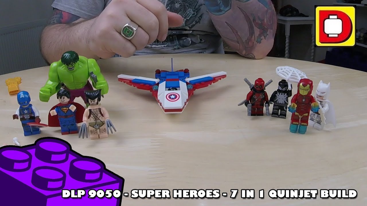 Bootlego: DLP 9050 Super Heroes - 7 in 1 Quinjet Build  | Adults Like Toys Too