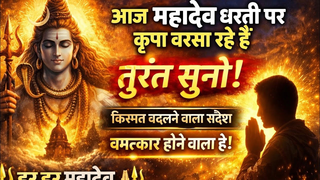 आज महादेव धरती पर कृपा बरसा रहे हैं — तुरंत सुनो#mahadev #harharmahadev 
