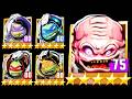 All Space Turtles Gold Level 80 vs Kraang Boss | TMNT Legends