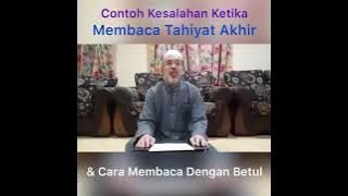 contoh kesalahan ketika membaca tahiyat akhir