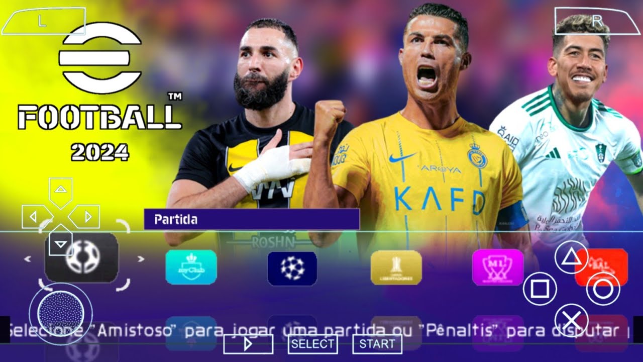 ✓ eFootball PES 2023 PPSSPP Atualizado C/ Gráficos Realistas +