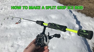 How to make a Split Grip Ice Fishing Rod. DIY jigging Rod.