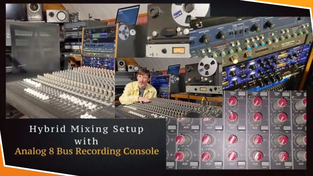 Hybrid Mixing Setup Analog 8 Bus Recording Console