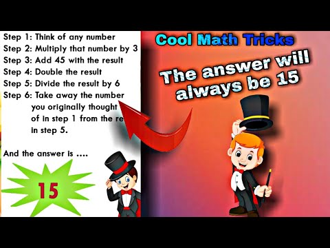 The answer will always be 15 | Math Tricks To Amaze You're Friends ...