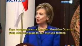 Kunjungan Hillary Clinton ke Indonesia   RCTI 2009