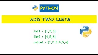 Python : Add two lists