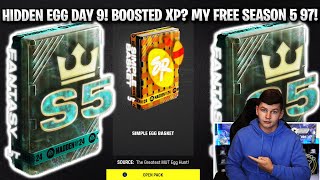 HIDDEN EGG DAY 9! BOOSTED XP? MY FREE 97 OVERALL SEASON 5 PLAYER PICK!