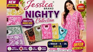 ✨New Arrival Frock Style Nighties - Jessica Brand | Premium Cotton & Rayon Collections #nighty