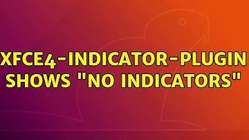 Ubuntu: xfce4-indicator-plugin shows "No indicators"