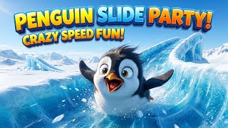 Penguin Slide Party    Kids Nursery Rhyme  Fun Winter Adventure