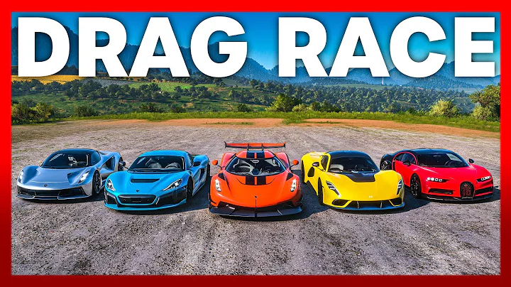 FH5 | Bugatti Chiron V Koenigsegg Jesko V Hennessey Venom F5 V Rimac Nevera V Lotus Evija DRAG RACE!