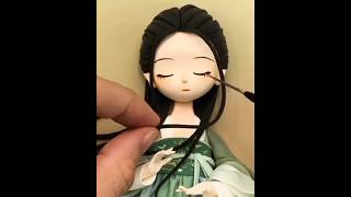 #japanese dolls clay craft | #cute dolls crafting #dolls sculpture #how to make #tranding yt short | screenshot 5