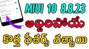 MIUI 10 8.8.23 NEW FEATURES | MIUI 10 GLOBAL BETA 8.8.23 TELUGU| TEKPEDIATELUGU