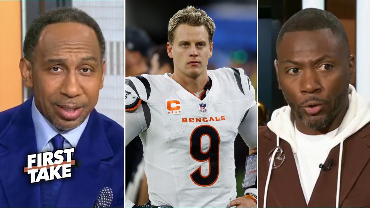 FIRST TAKE | Joe Burrow is damaged goods - Stephen A. roasts Ryan Clark defense Bengals QB whining