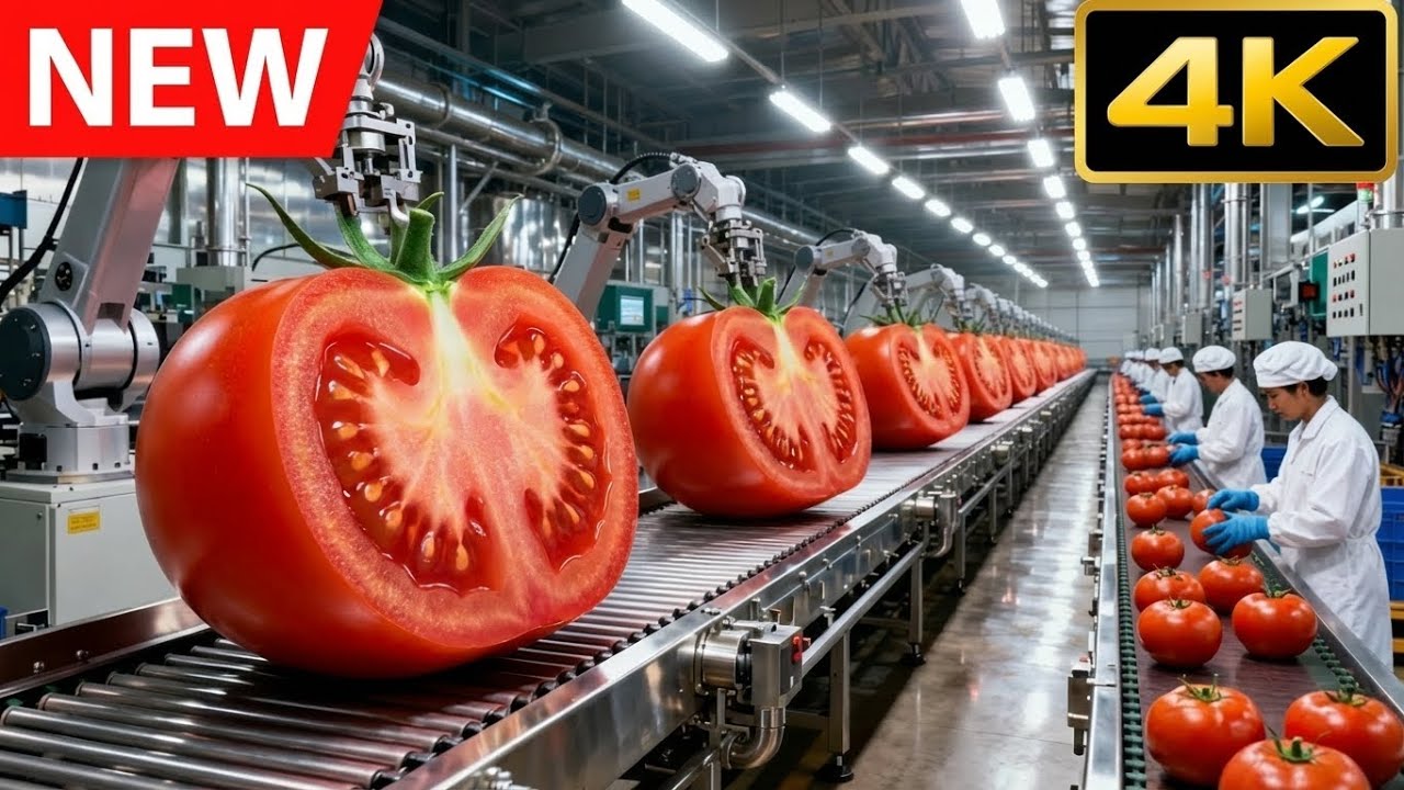 Внутри современной томатной фабрики: от поля до стола (весь процесс) || Центр информации о фабриках