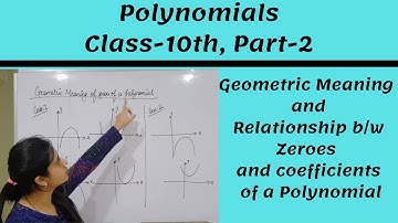 Polynomials ||Class 10th Part 2|| Geometric meaning and Relationship b/w zeroes and its coefficients