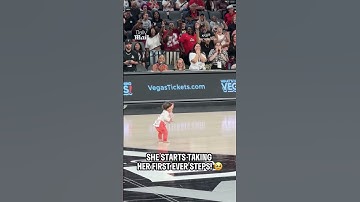 First steps on a WNBA court? Born to be a baller 🏀 🎥: Las Vegas Aces #wnba #basketball #baby #race