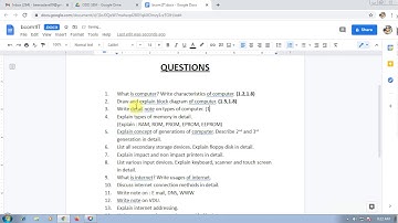 B.Com. Sem.1 Computer Applications in Business (IT) Lecture:34