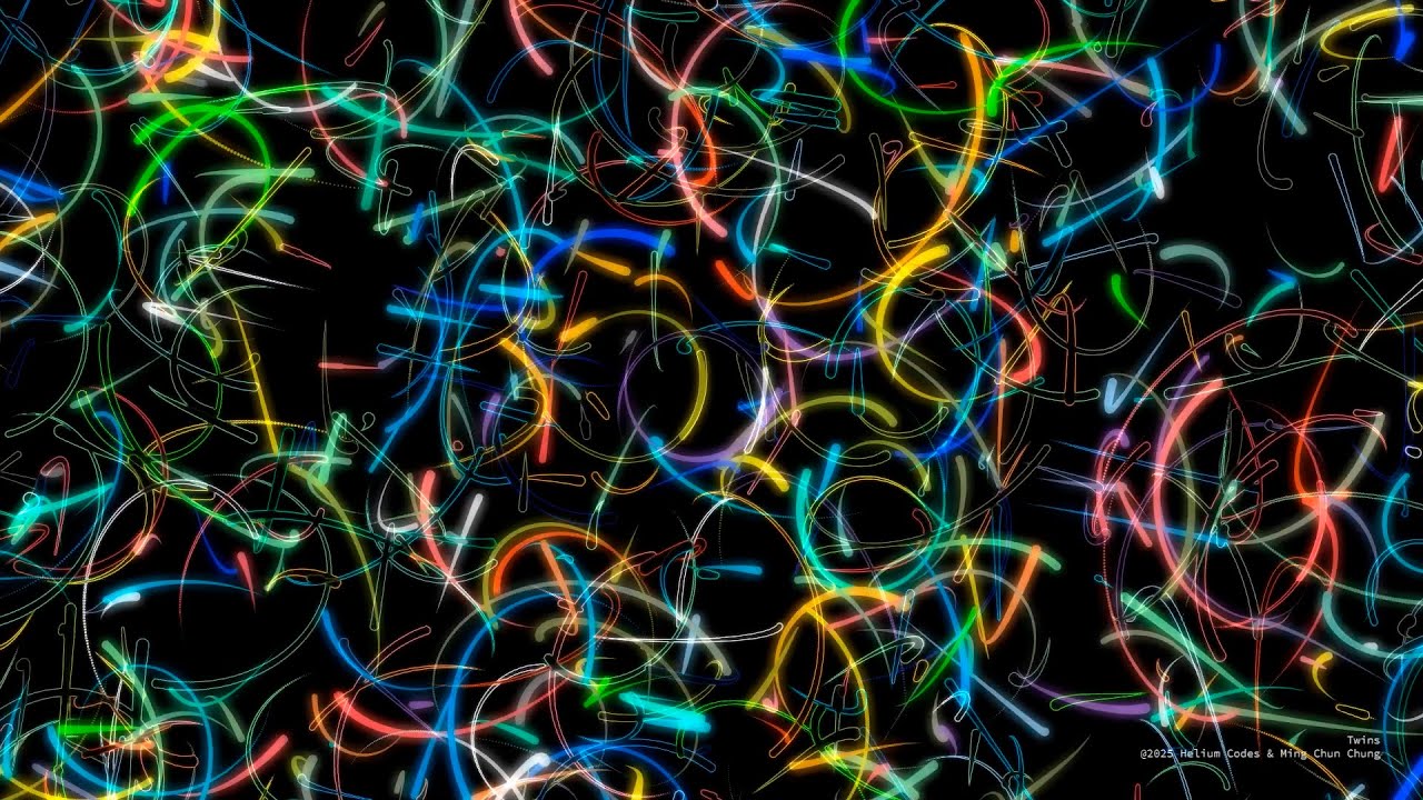 Twins. Calming Generative Art Animation for Relaxation,Focus ...