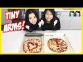 TINY HANDS CHALLENGE to make DIY Giant Pizza