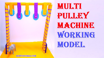 pulley simple machine working model | innovative | physics science project | DIY | howtofunda