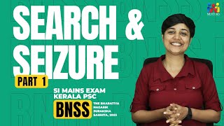 BNSS Class 20 | Search & Seizure Part 1 | BNSS Sections 96-98 | SI Mains Exam 2025 | CPO/WCPO 2025