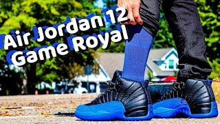 blue game jordan 12