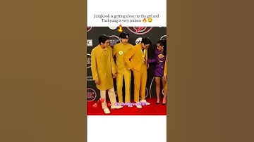 Jk is getting closer to the girl and Tae is jealous🔥#bts#shorts#viral#jin #jungkook #taehyung #trend