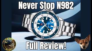 Never Stop N982 Quartz Dive Style Watch Review!