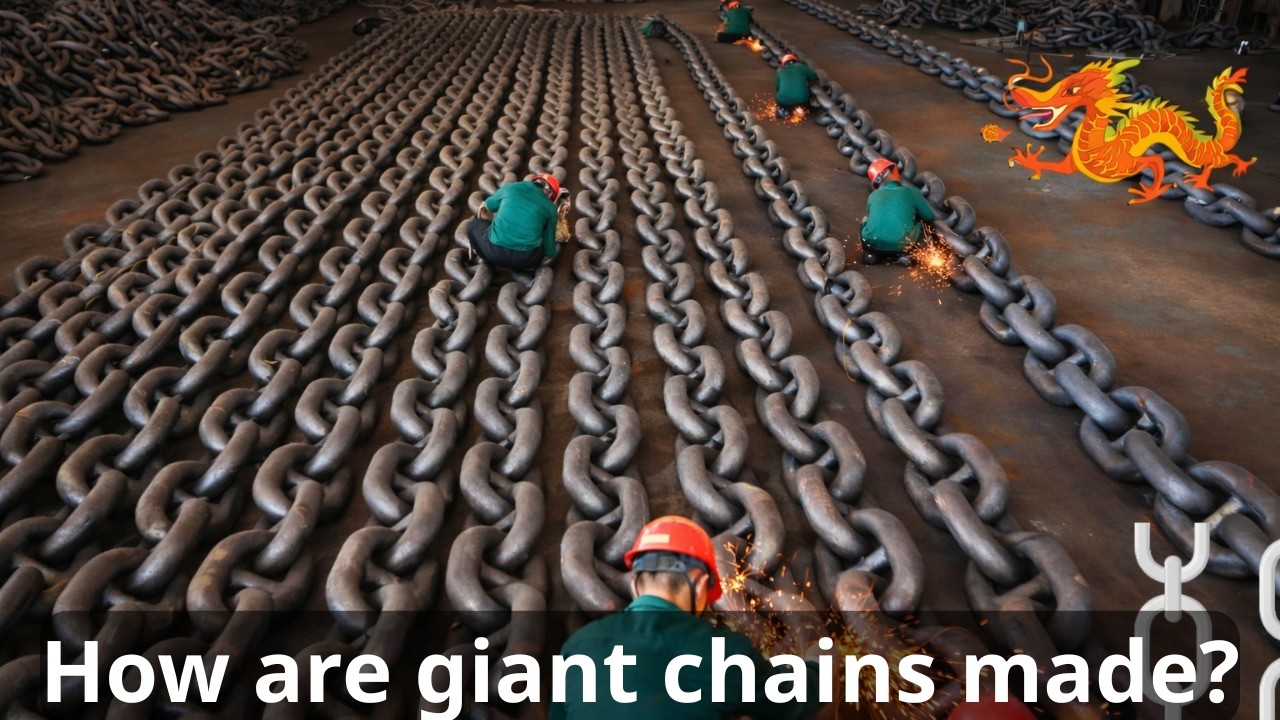 Manufacturing giant mooring chains for Navy ships.