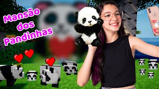 CONSTRUÍ UMA MANSÃO PARA MEUS PANDAS NO MINECRAFT | Luluca