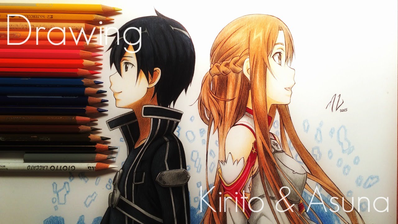 Speed Drawing Asuna Sword Art Online FAN ART by DrawMemory on DeviantArt