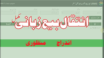 CLRMIS 12 Sale Mutation Complete - انتقال بیع زبانی مکمل