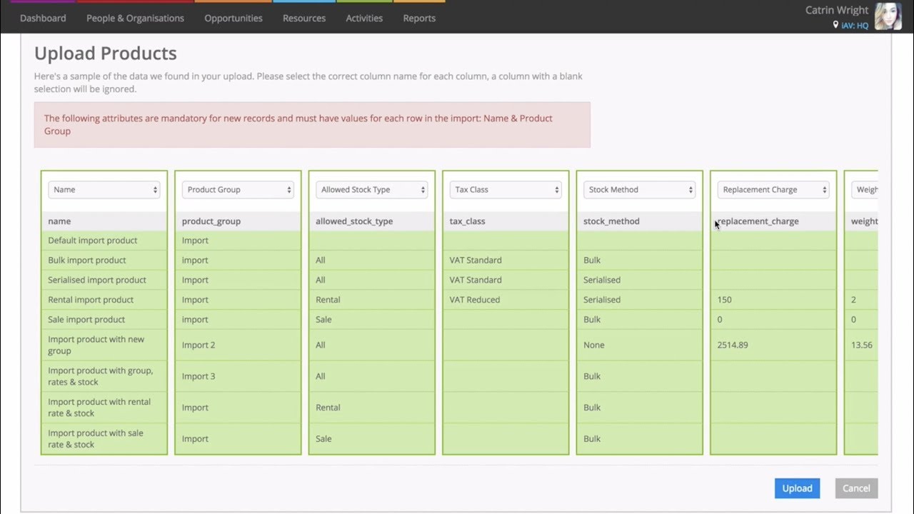Importing & Exporting Your Data | Current RMS