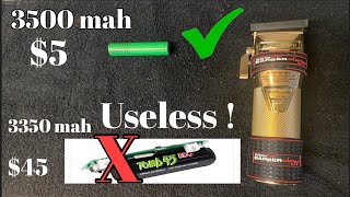 Babyliss pro fx clipper gold | $5 battery upgrade | ￼ Extra run time 3500 mah | DIY | tutorial ￼