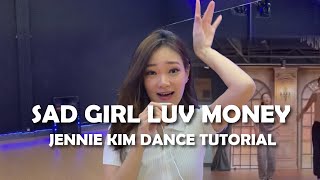 JENNIE KIM - SAD GIRL LUV MONEY PRACTICE Dance Tutorial (Mirrored   Count explained)