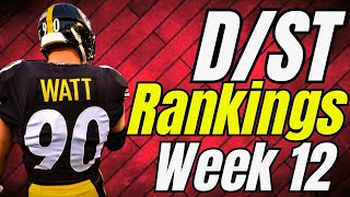 MUST USE D/ST Fantasy Football Rankings and Tiers | Week 12 Defense Rankings 2024