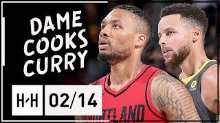 Damian Lillard COOKS Stephen Curry in PG Duel Highlights (2018.02.14)  Dame with 44 Pts!