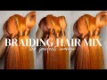 Colored Braiding Hair Mix | Mixing Braiding Hair | Thee Perfect Orange Mix