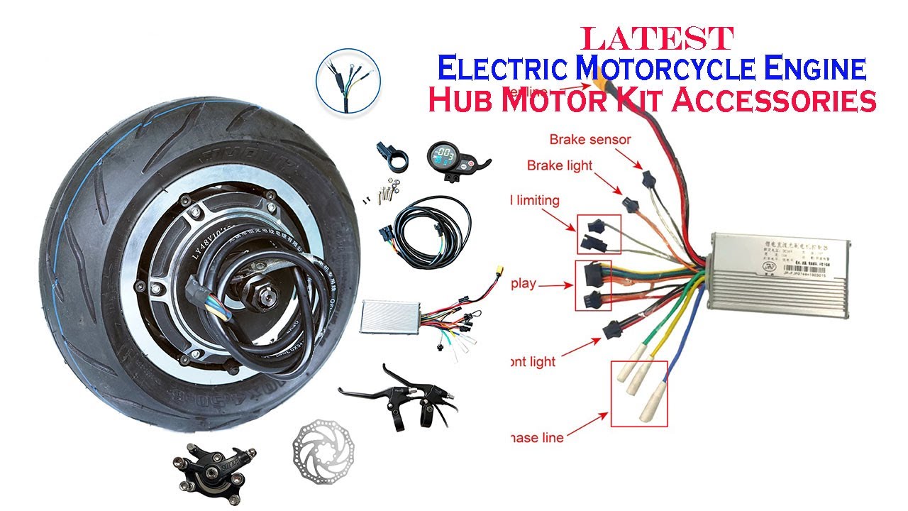 Latest Electric Motorcycle Engine Hub Motor Kit YouTube