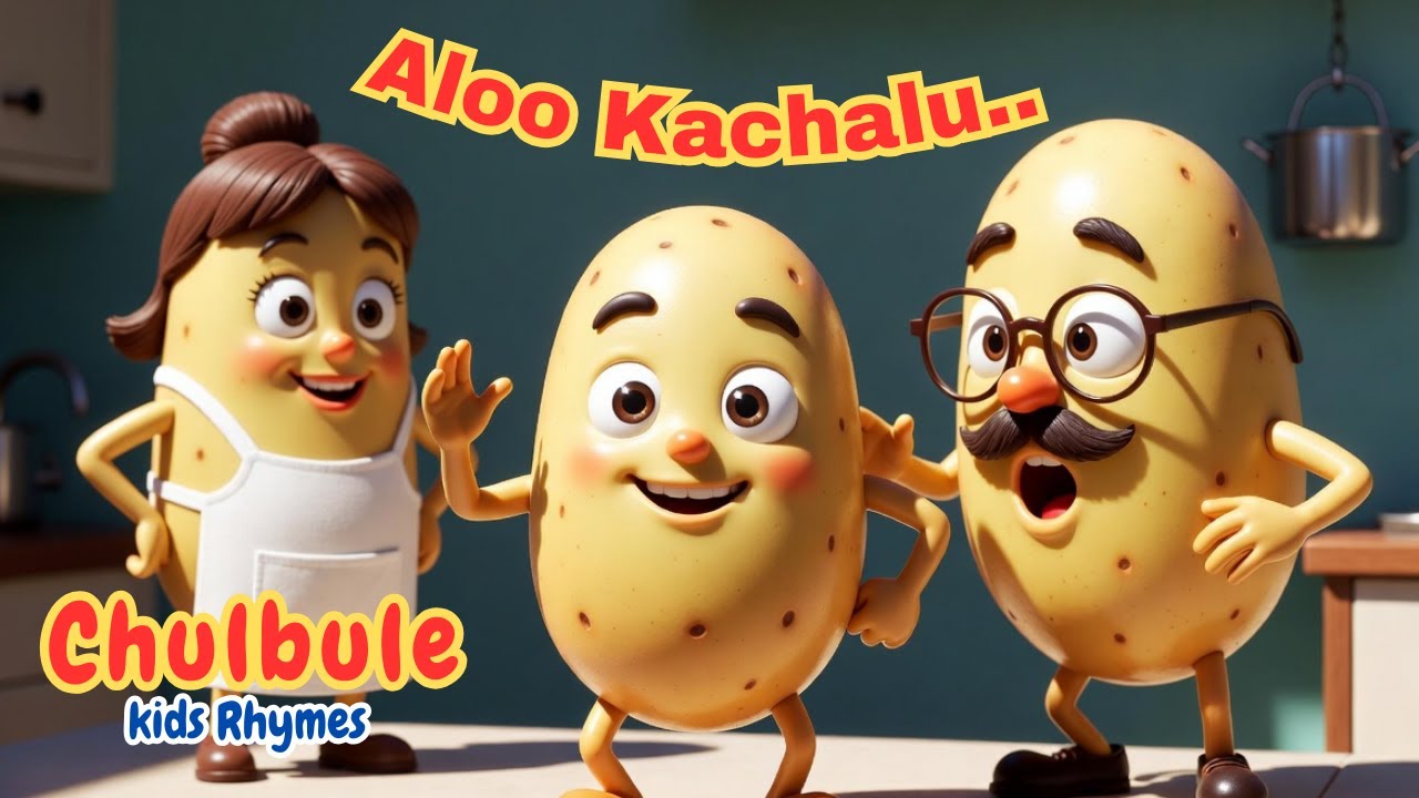Aloo Kachalu Beta Kahan Gaye They | Vegetable Song | 3D Kids Hindi Rhymes | Chulbule Kids Rhymes