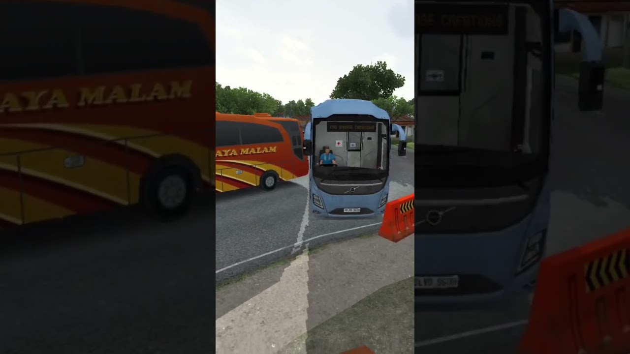💥Volvo bus escape from a Accident🤯🤯