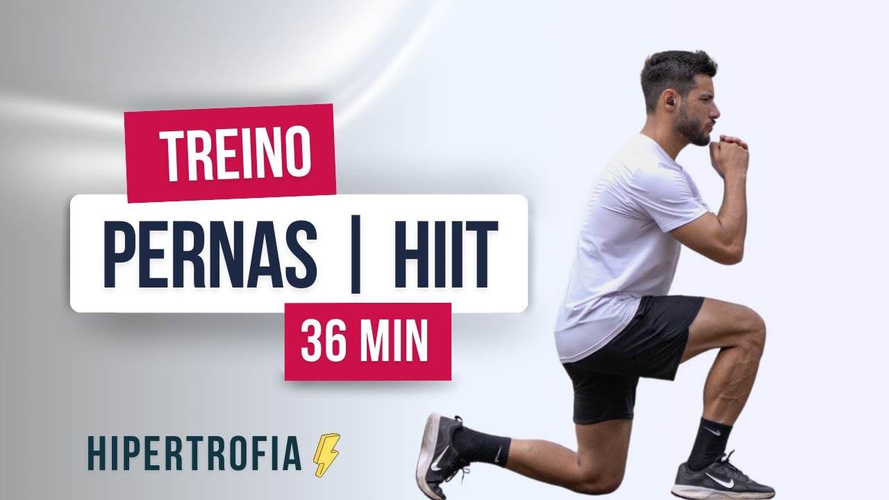 36 MIN | Treino CARDIO HIIT + PERNAS - Hipertrofia e queima de gordura 🔥